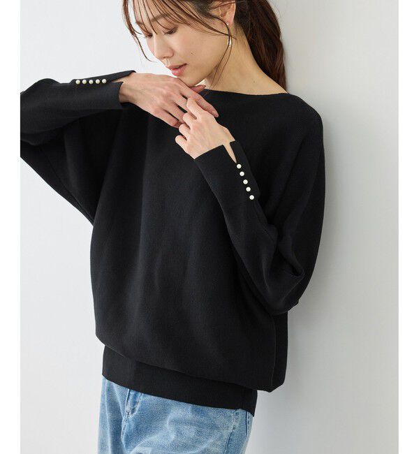 Rope&rsquo;Picnic「マシュマロ袖パールドルマンニット/イージーケア・リンクコーデ」|ニット・セーター|