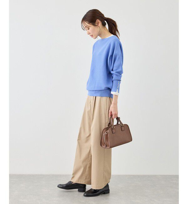 Rope&rsquo;Picnic「マシュマロ袖パールドルマンニット/イージーケア・リンクコーデ」|ニット・セーター|