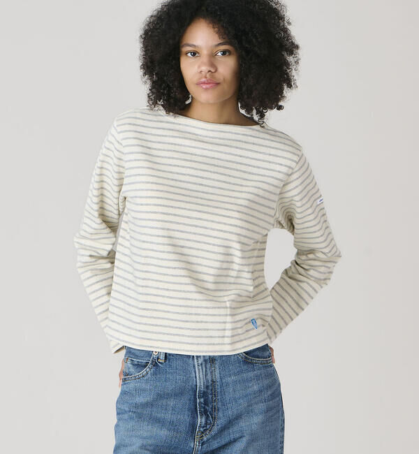 ORCIVAL「ORCIVAL | コットンロード ボートネック クロップドバスクTシャツ WOMEN」|Tシャツ・カットソー|