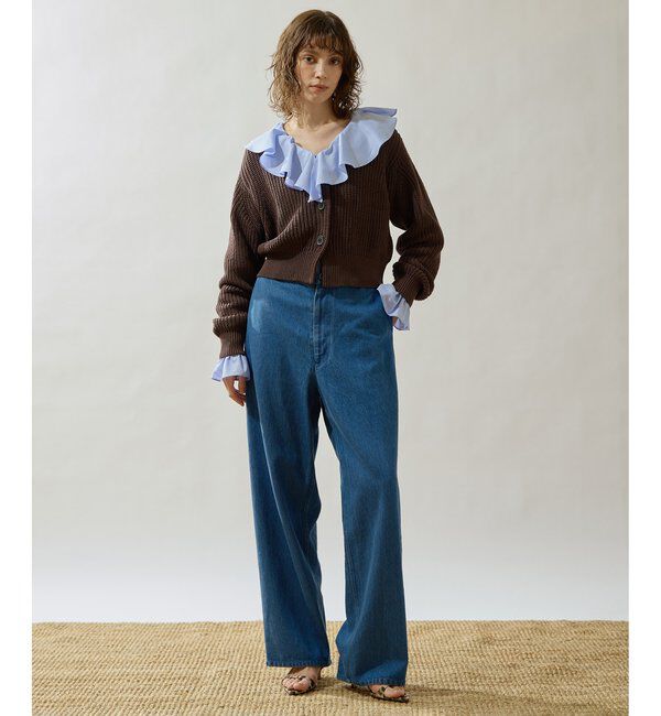 Drawing Numbers「【Drawing Numbers】リヨセルコットンワイドデニム」|チノ|