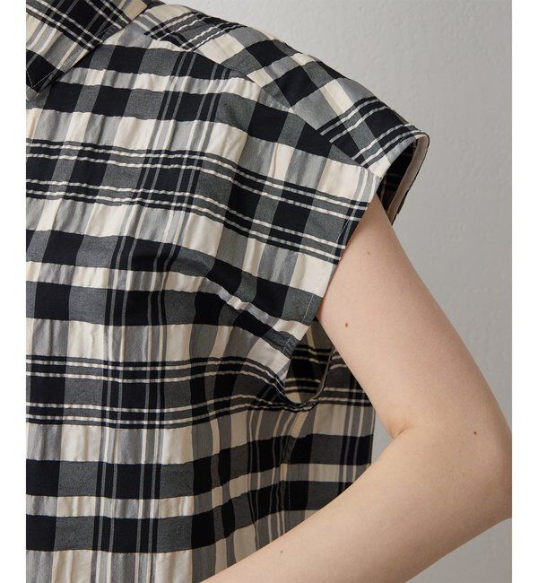 Drawing Numbers「【Drawing Numbers】チェックジャガードフレンチシャツ」|シャツ・ブラウス|