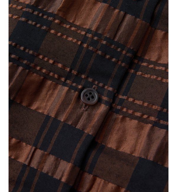 Drawing Numbers「【Drawing Numbers】チェックジャガードフレンチシャツ」|シャツ・ブラウス|