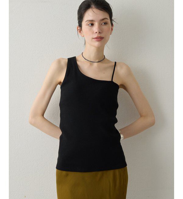 Drawing Numbers「【Drawing Numbers】パッド付きアシメタンク」|Tシャツ・カットソー|