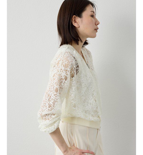  「【Drawing Numbers】レースブルゾン」|シャツ・ブラウス|