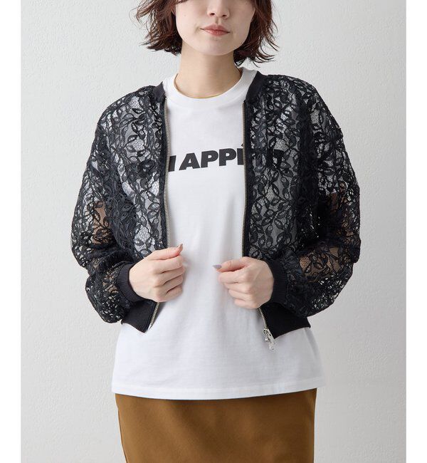  「【Drawing Numbers】レースブルゾン」|シャツ・ブラウス|