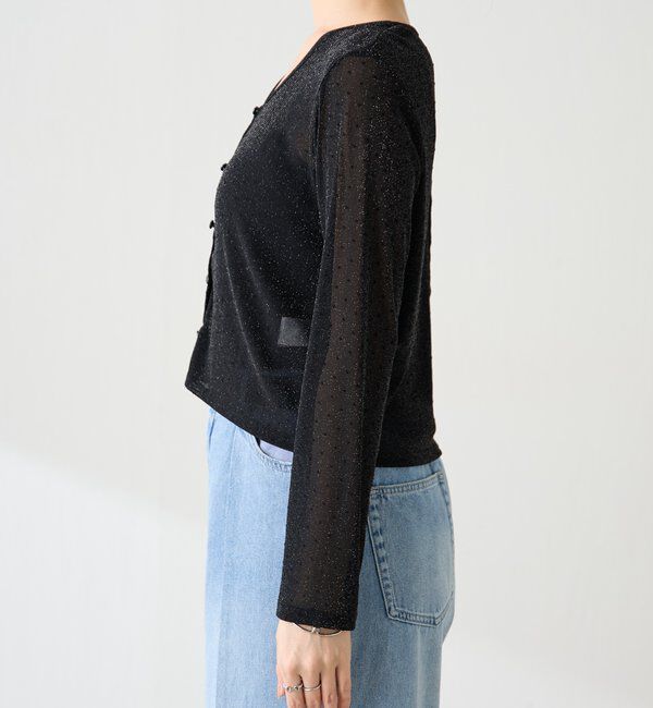  「【トレンドアイテム】シアードットカーディガン」|カーディガン|