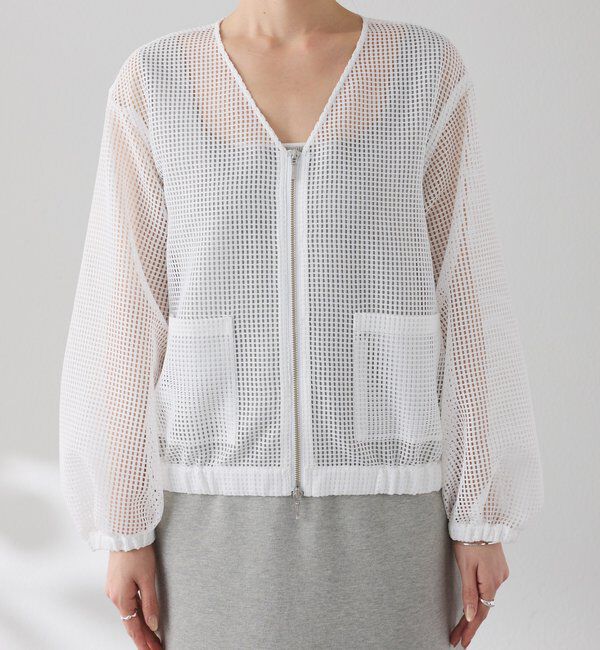  「【夏にも着れる長袖】Vネックシアーブルゾン」|その他|