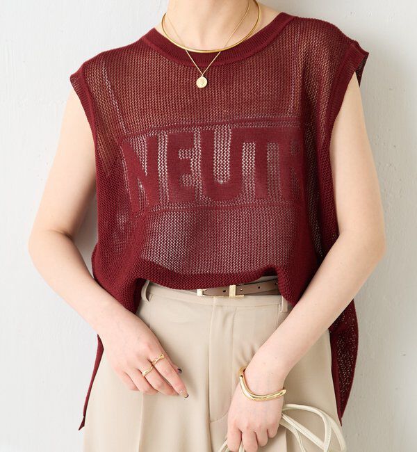  「メッシュロゴフレンチニット」|ニット・セーター|