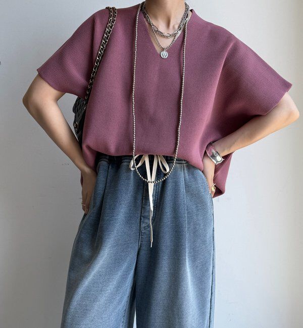  「ストレッチ片畦ベスト」|ニット・セーター|