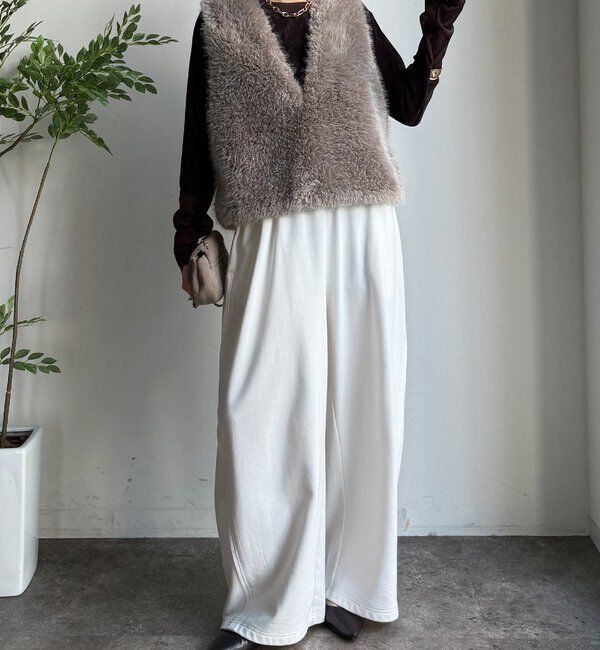  「サイドスナップフェイクカシミヤファープルオーバー」|ベスト・ジレ|