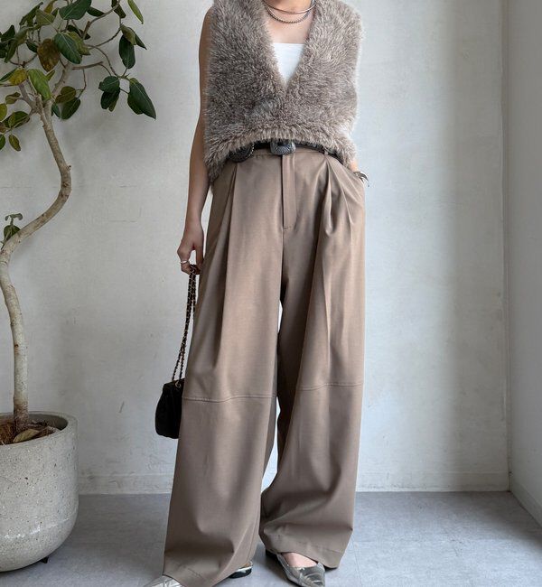  「サイドスナップフェイクカシミヤファープルオーバー」|ベスト・ジレ|