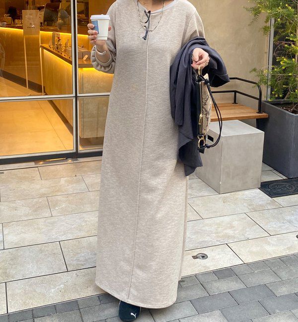  「【インフルエンサーSAKURA企画】リネンライクエアリー袖切替ワンピース」|ワンピース|