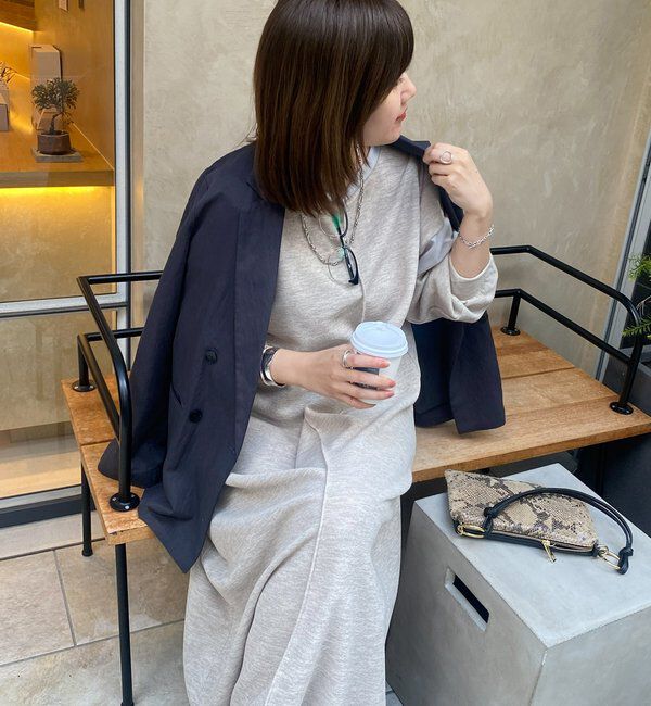  「【インフルエンサーSAKURA企画】リネンライクエアリー袖切替ワンピース」|ワンピース|