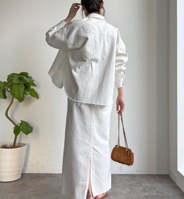  「【セットアップ可能】デニムショートシャツ」|シャツ・ブラウス|