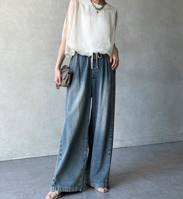  「【WEB限定】オーガンジーレイヤードバルーンプルオーバー」|シャツ・ブラウス|