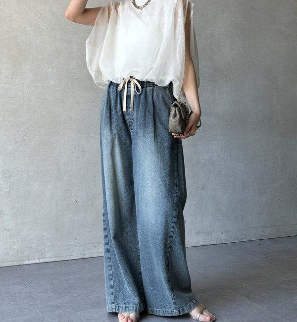  「【WEB限定】オーガンジーレイヤードバルーンプルオーバー」|シャツ・ブラウス|