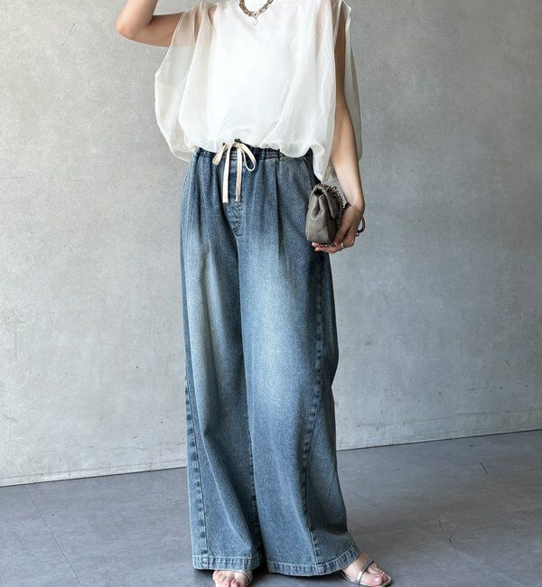  「【WEB限定】オーガンジーレイヤードバルーンプルオーバー」|シャツ・ブラウス|