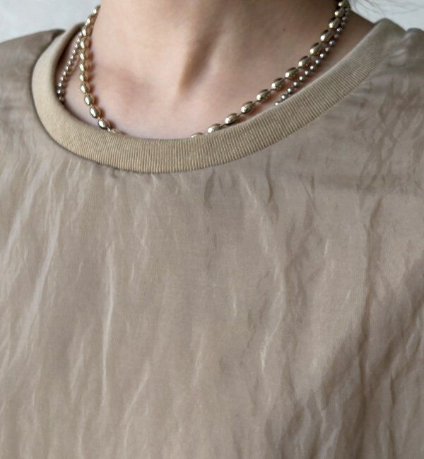  「【WEB限定】オーガンジーレイヤードバルーンプルオーバー」|シャツ・ブラウス|