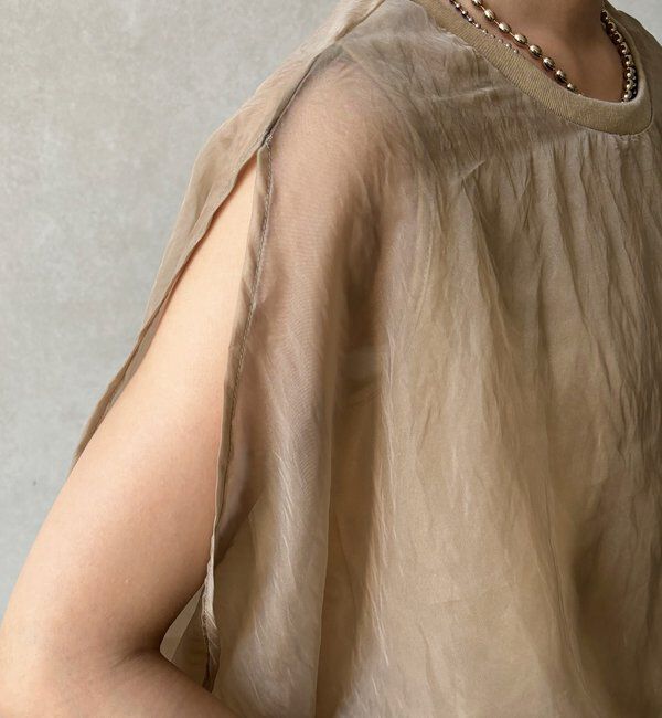  「【WEB限定】オーガンジーレイヤードバルーンプルオーバー」|シャツ・ブラウス|