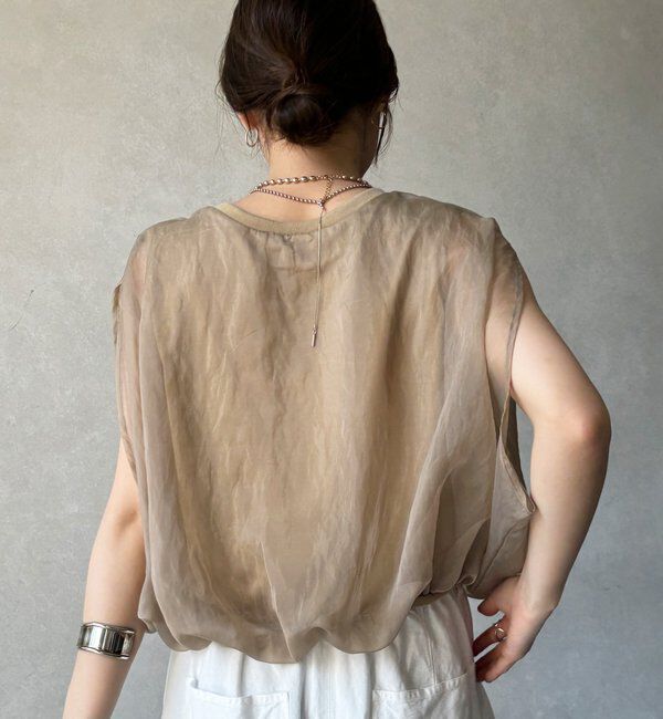  「【WEB限定】オーガンジーレイヤードバルーンプルオーバー」|シャツ・ブラウス|