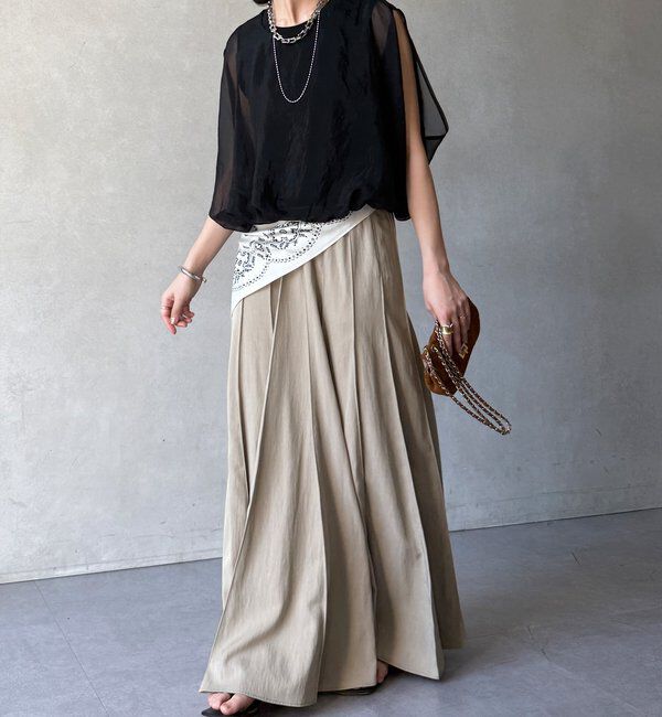  「【WEB限定】オーガンジーレイヤードバルーンプルオーバー」|シャツ・ブラウス|