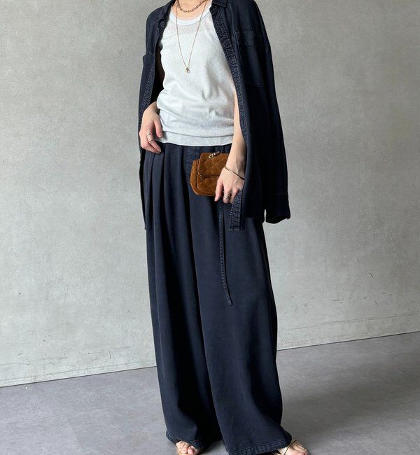  「ラメリブチュールタンク」|Tシャツ・カットソー|