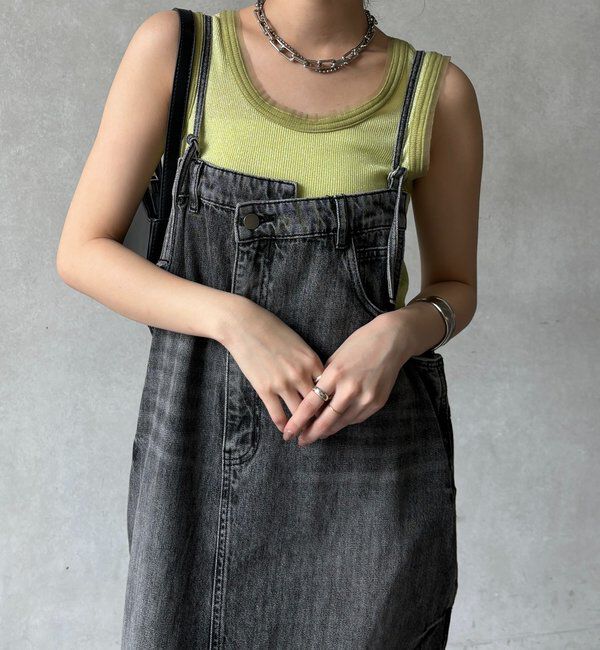  「ラメリブチュールタンク」|Tシャツ・カットソー|