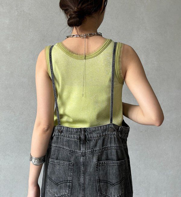  「ラメリブチュールタンク」|Tシャツ・カットソー|