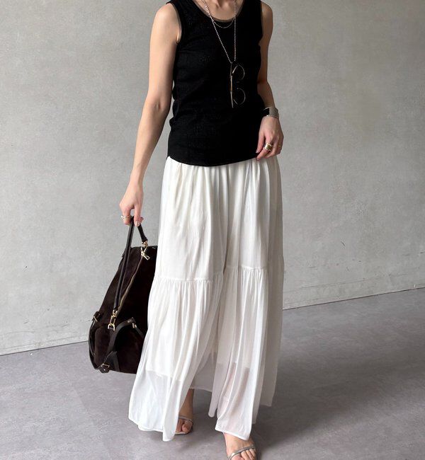  「ラメリブチュールタンク」|Tシャツ・カットソー|