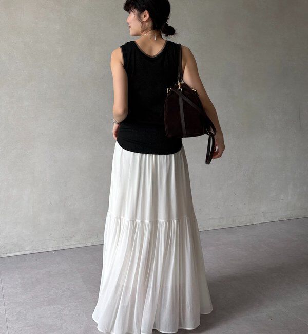  「ラメリブチュールタンク」|Tシャツ・カットソー|