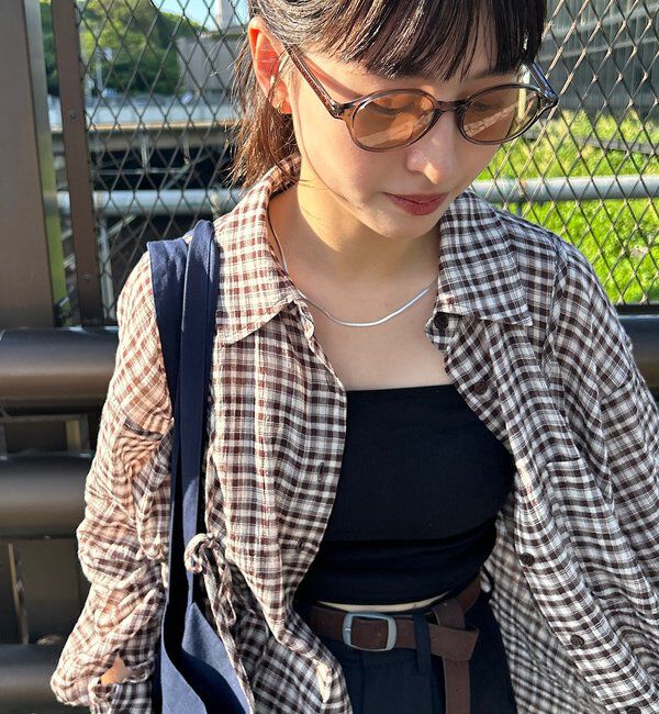  「【江口3GOODS BAG/fiw.】オーバルサングラス」|サングラス|