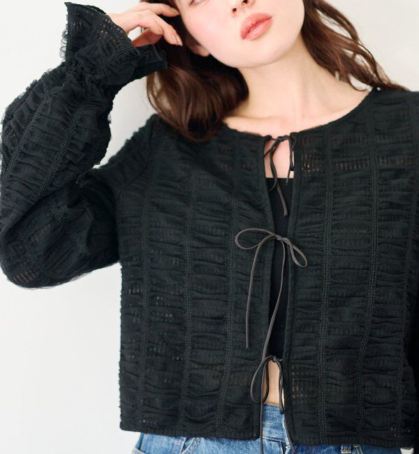  「チュールリボンブラウス」|シャツ・ブラウス|