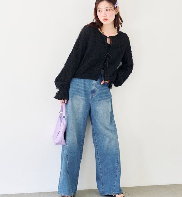  「チュールリボンブラウス」|シャツ・ブラウス|