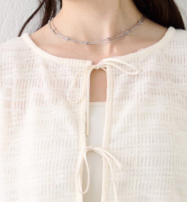  「チュールリボンブラウス」|シャツ・ブラウス|