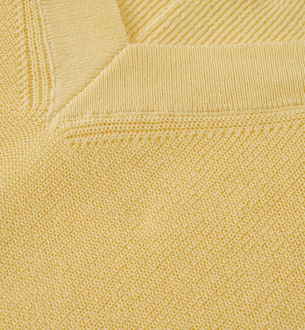  「【手洗い可能】ギマコットン片畦Vネックニット」|ニット・セーター|