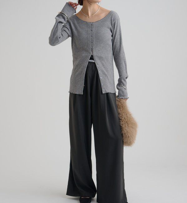  「起毛リブボタンカーディガン」|Tシャツ・カットソー|