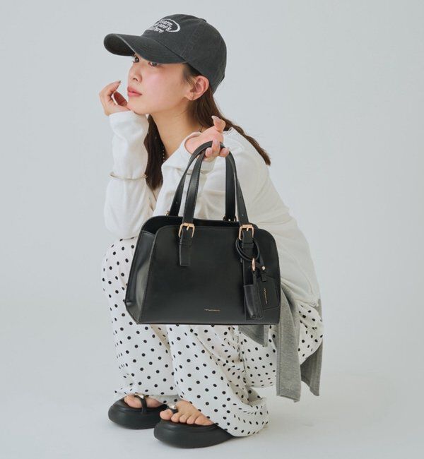  「【@sktnnm企画】リップチャーム付きminiボストンBAG」|トートバッグ|ブラック