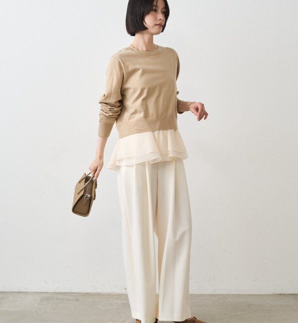  「ペプラムニットカーデ」|ニット・セーター|