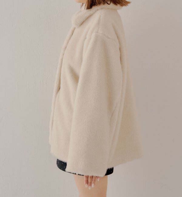  「金釦ミディアム丈ファーコート」|その他|