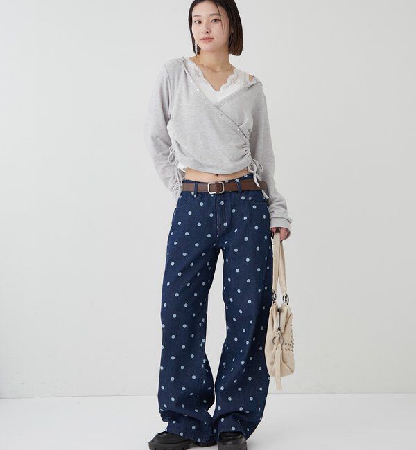  「アソートドットローライズパンツ」|チノ|