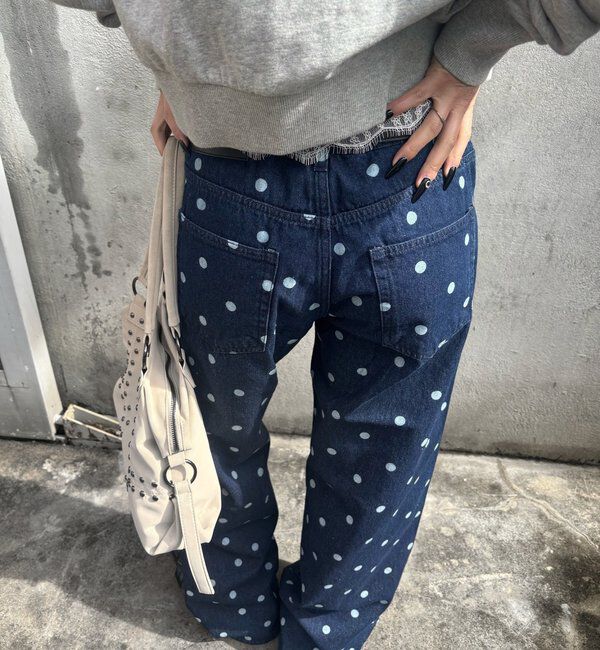  「アソートドットローライズパンツ」|チノ|