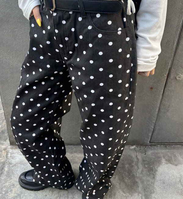 「アソートドットローライズパンツ」|チノ|
