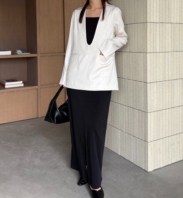  「【tani企画】UネックIラインワンピース」|ワンピース|