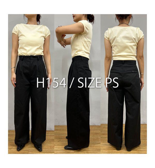  「【腰回りカバー/低身長サイズあり】2タックチノパン」|チノ|