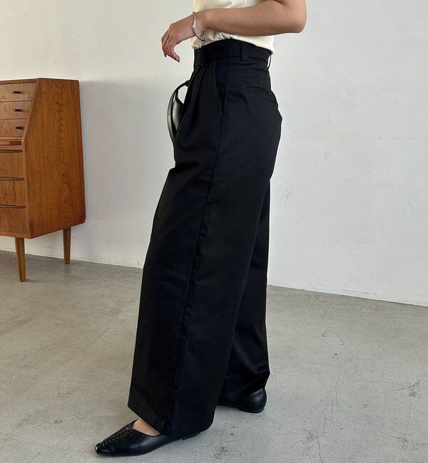  「【腰回りカバー/低身長サイズあり】2タックチノパン」|チノ|