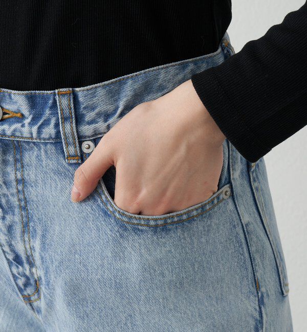  「【ainode】フレアパンツ」|デニム|