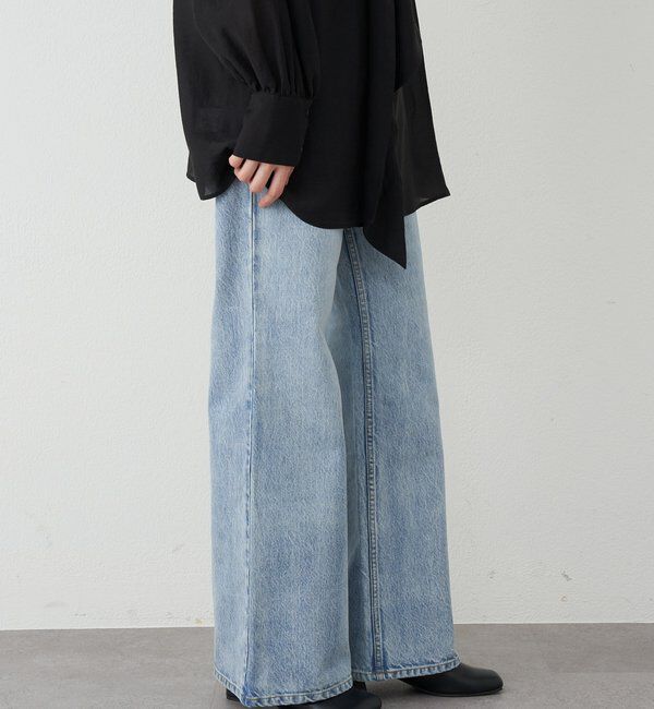  「【ainode】フレアパンツ」|デニム|