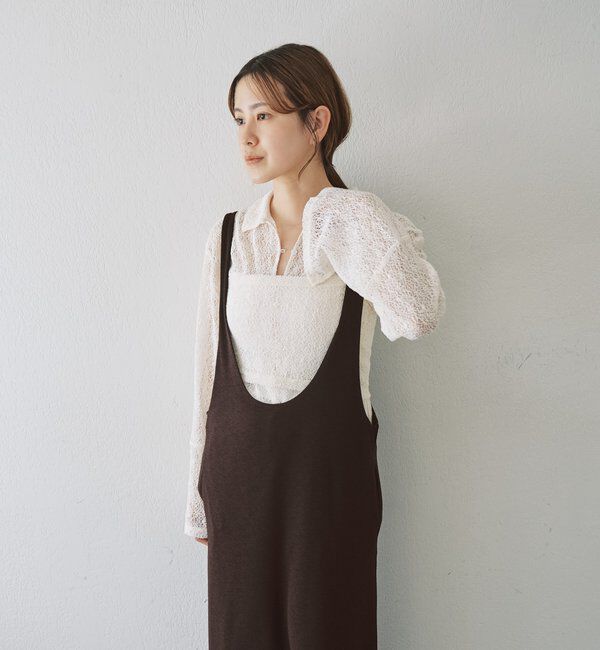  「絡みレースシャツ&times;ビスチェSET」|Tシャツ・カットソー|