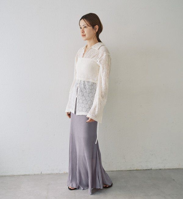  「絡みレースシャツ&times;ビスチェSET」|Tシャツ・カットソー|