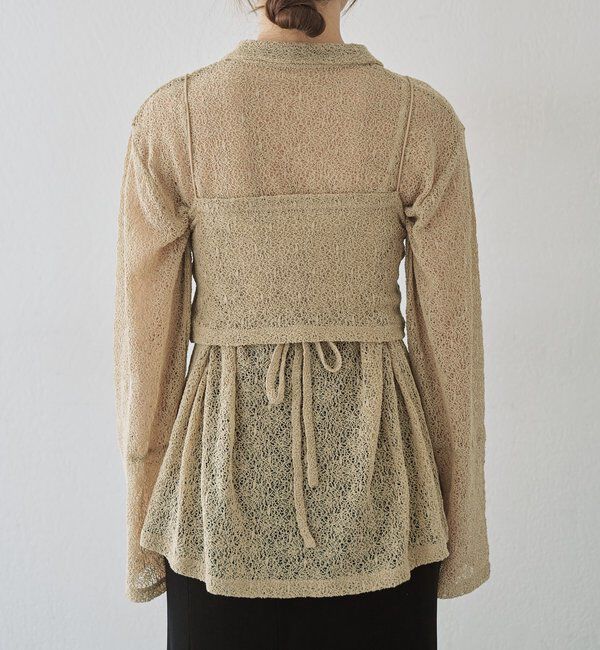  「絡みレースシャツ&times;ビスチェSET」|Tシャツ・カットソー|